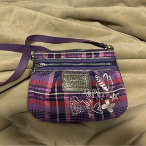 Coach Poppy Tartan Plaid Crossbody